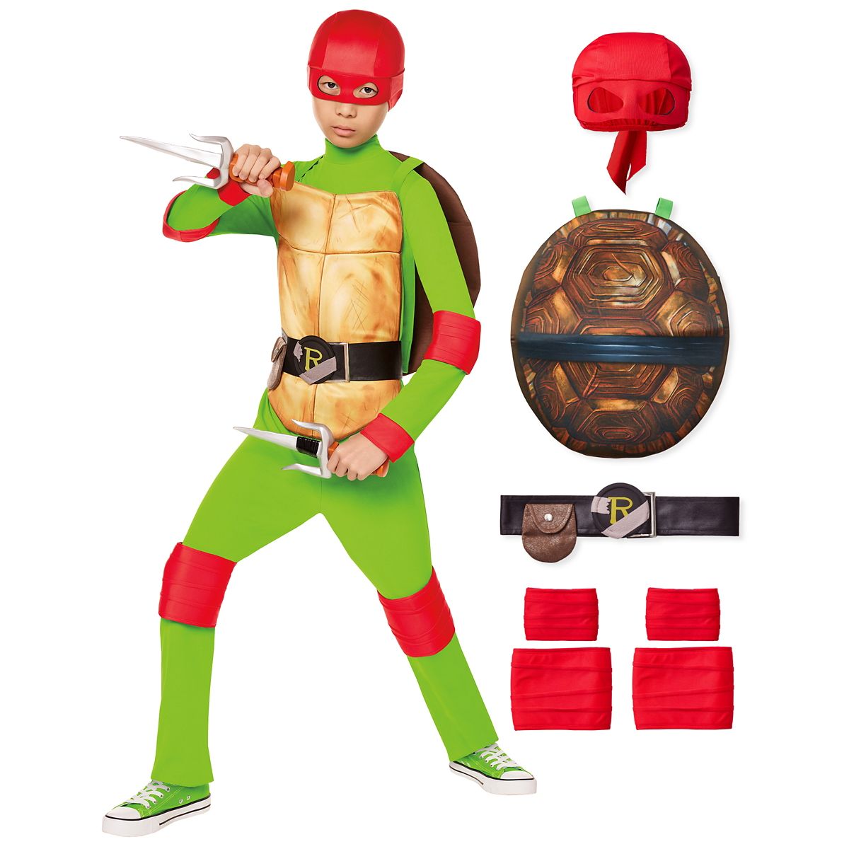 Kids Raphael Costume - Teenage Mutant Ninja Turtles GREEN