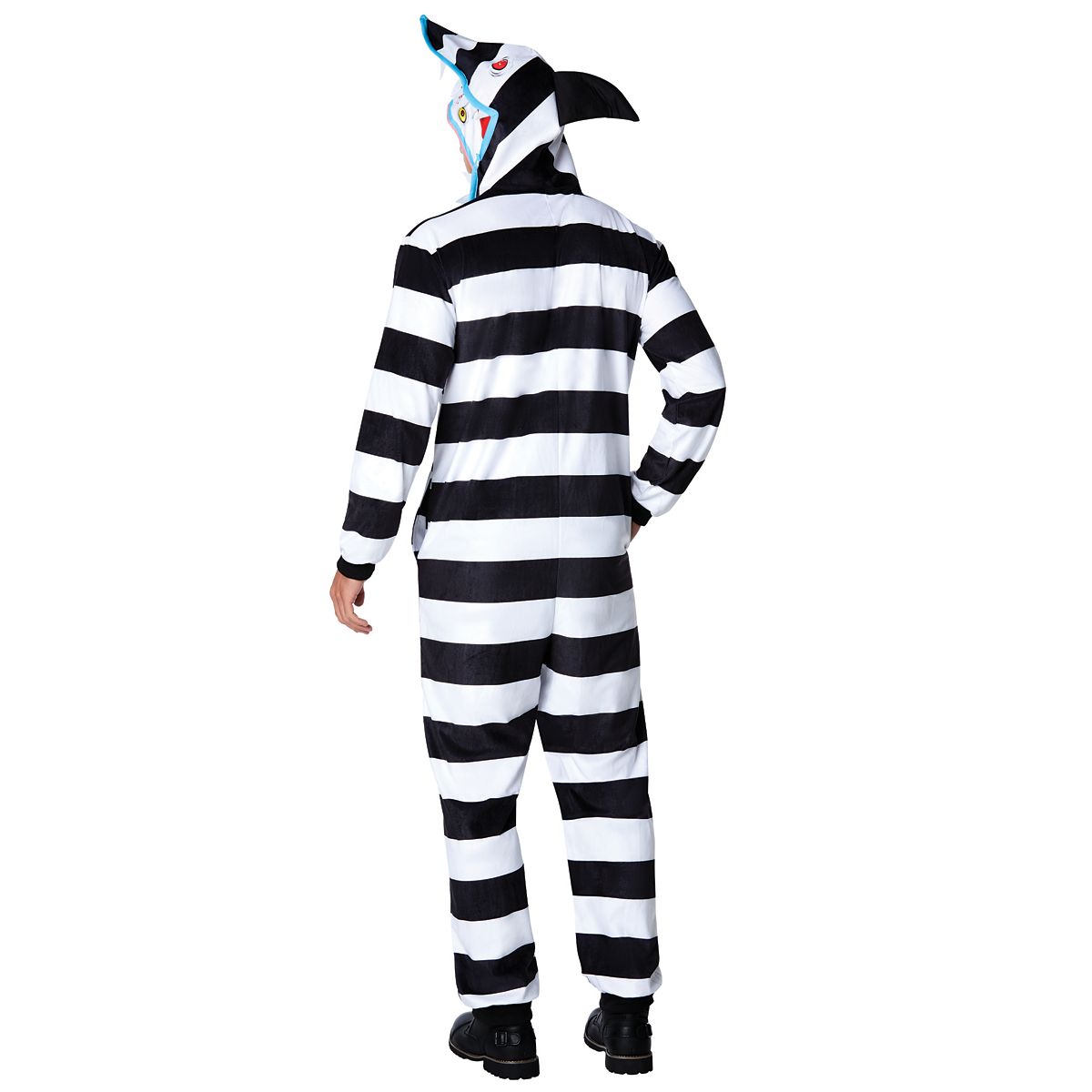 Adult Sandworm Jumpsuit - Beetlejuice BLACK AND WHITE