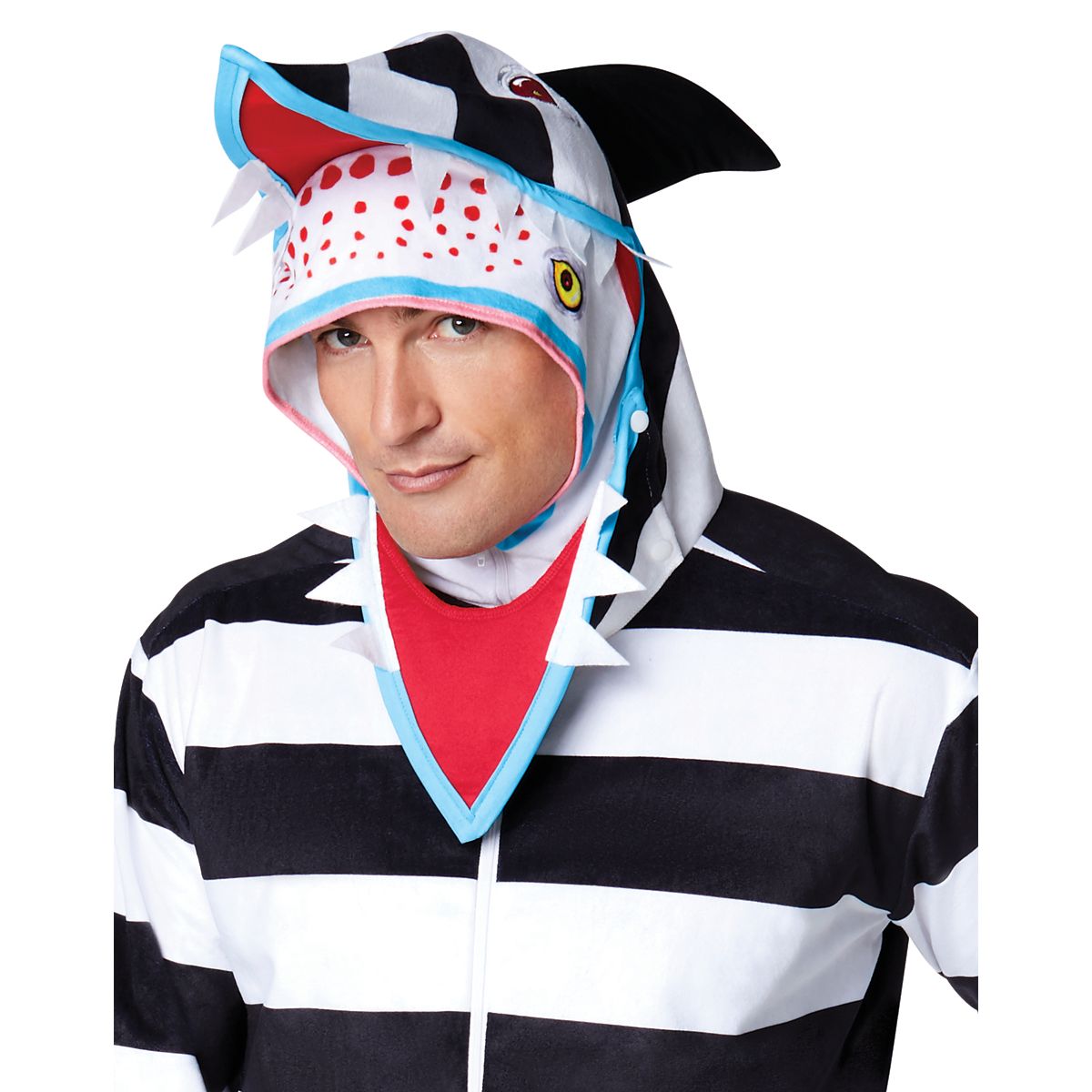 Adult Sandworm Jumpsuit - Beetlejuice BLACK AND WHITE