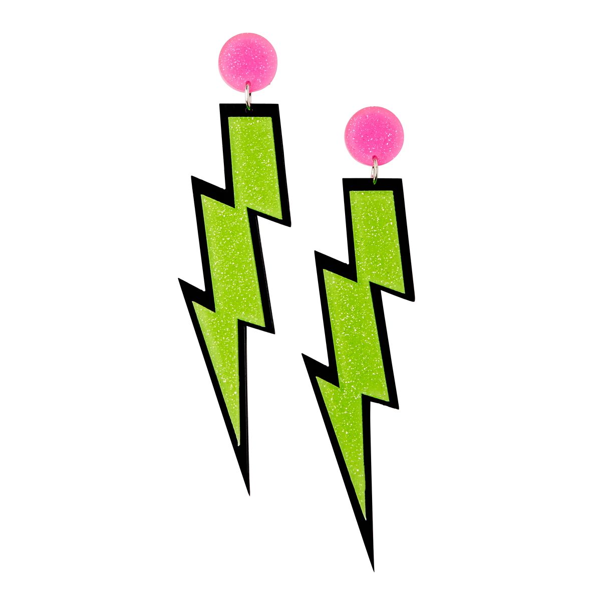 Lightning Bolt Dangle Earrings MULTI-COLOR