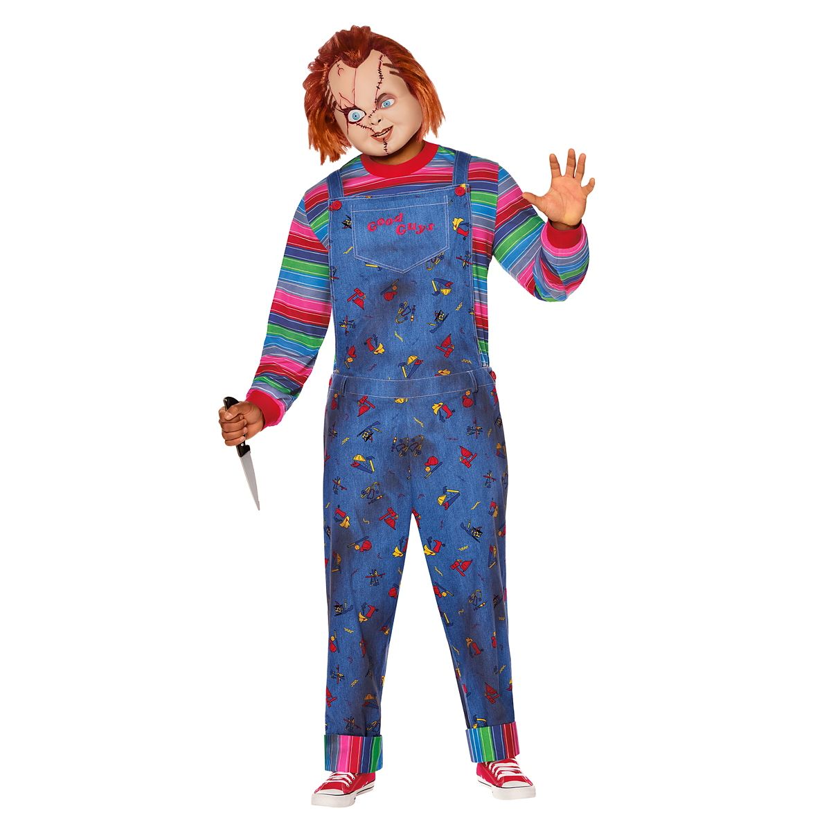 Adult Chucky Costume Deluxe MULTI-COLOR