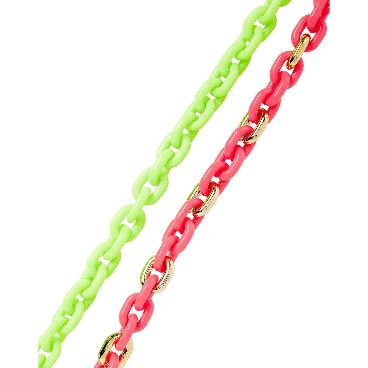 80s Necklace PINK/GREEN