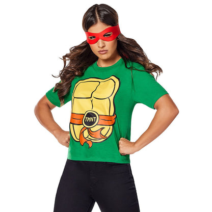 Adult Teenage Mutant Ninja Turtles T Shirt Costume Kit GREEN
