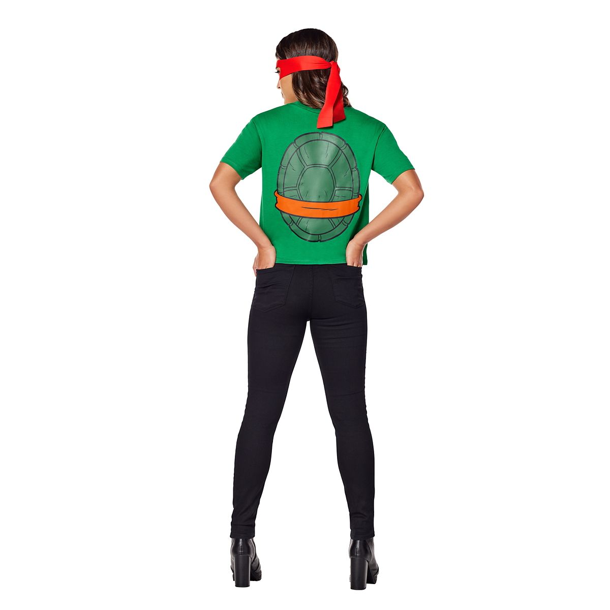 Adult Teenage Mutant Ninja Turtles T Shirt Costume Kit GREEN