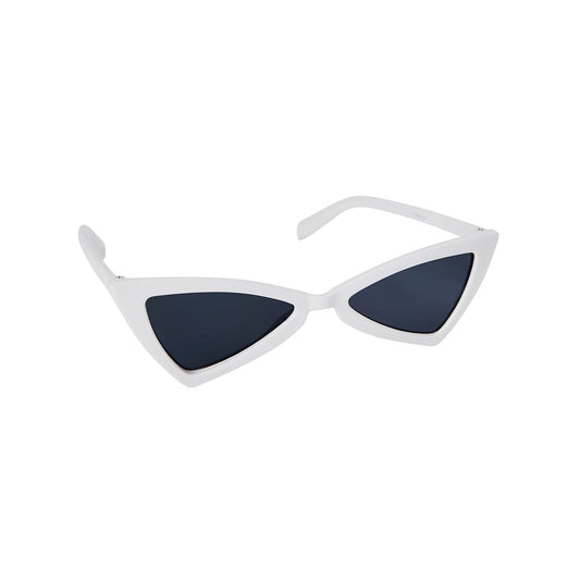 80s Geometric Sunglasses WHITE