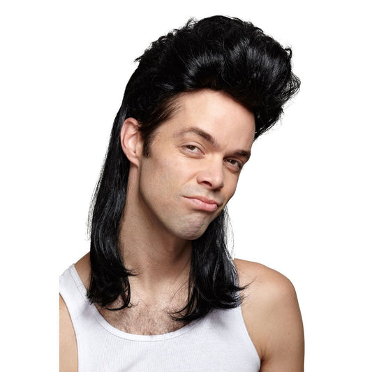 Black Mullet Wig BLACK