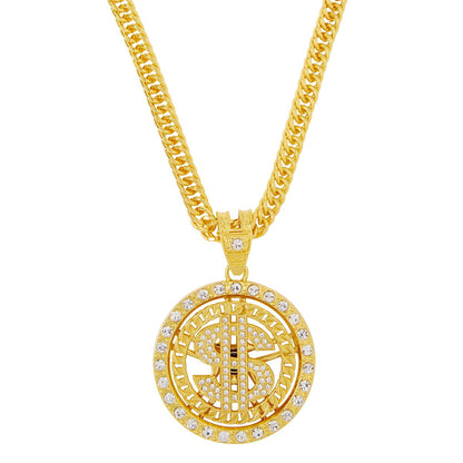 Dollar Sign Chain Necklace GOLD