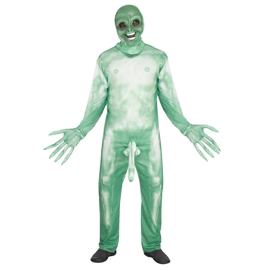Adult Alien Prober Jumpsuit Costume GREEN