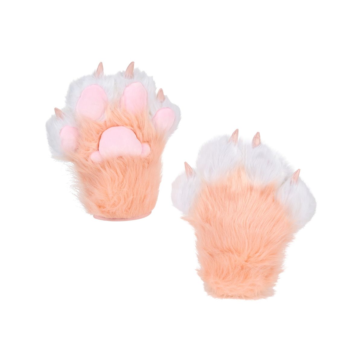 Pink Furry Paw Gloves PINK