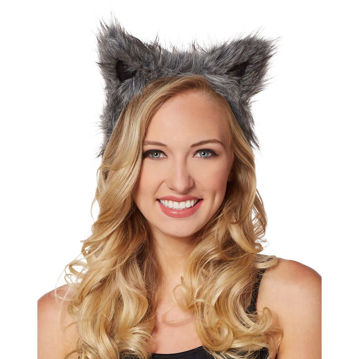 Faux Fur Wolf Ear Headband GRAY