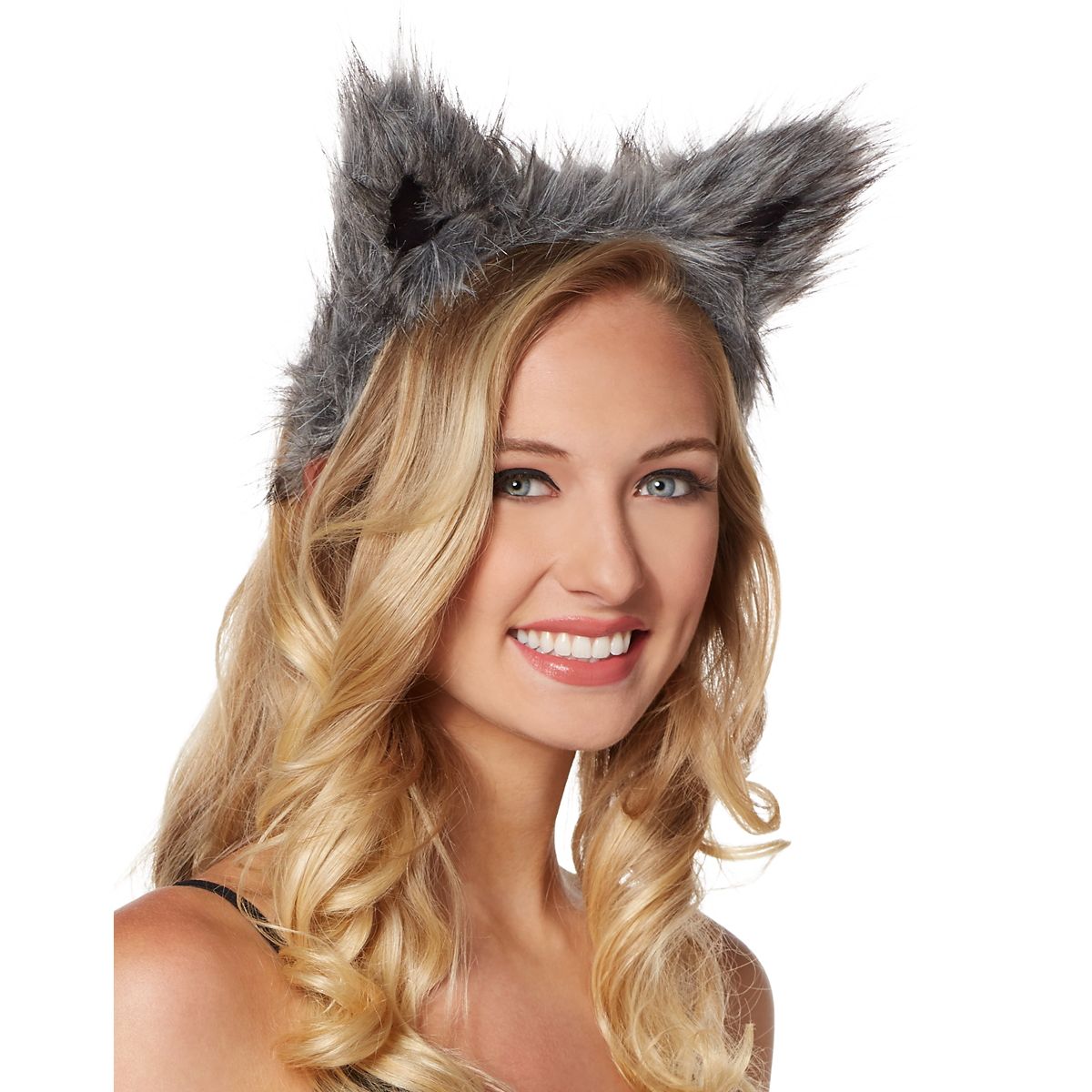 Faux Fur Wolf Ear Headband GRAY
