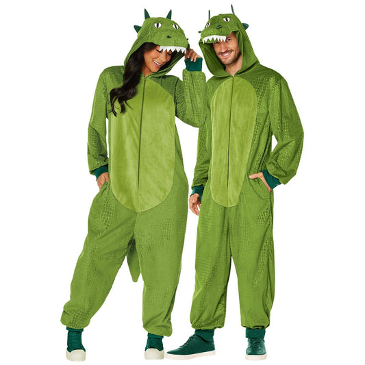 Adult Crocodile Jumpsuit Costume GREEN