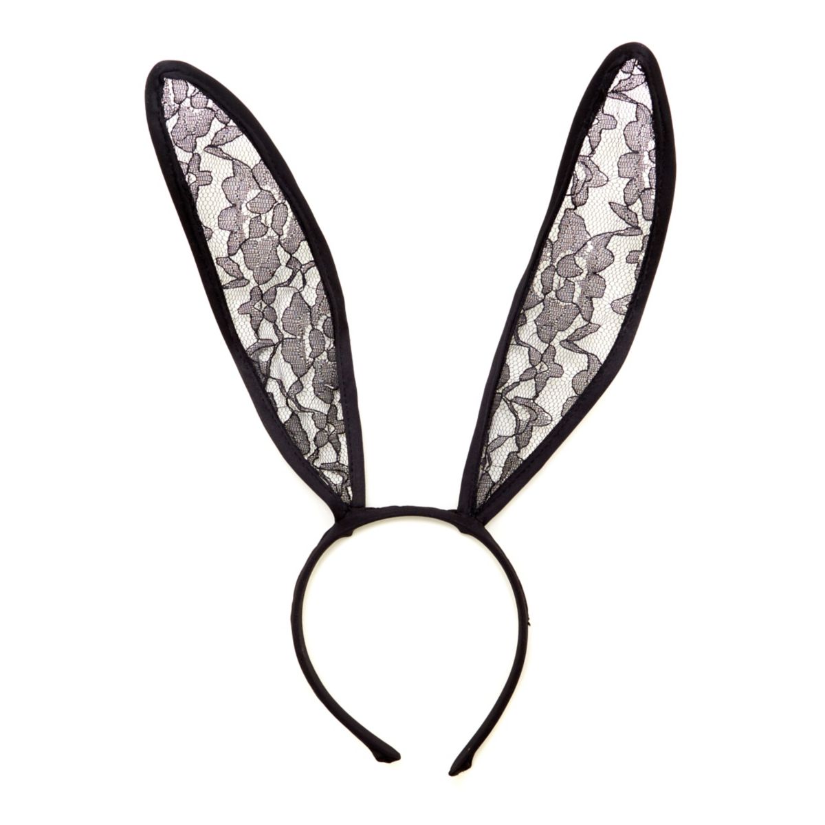 Black Lace Bunny Ears BLACK
