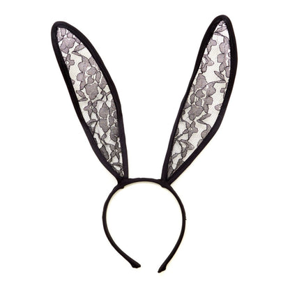 Black Lace Bunny Ears BLACK