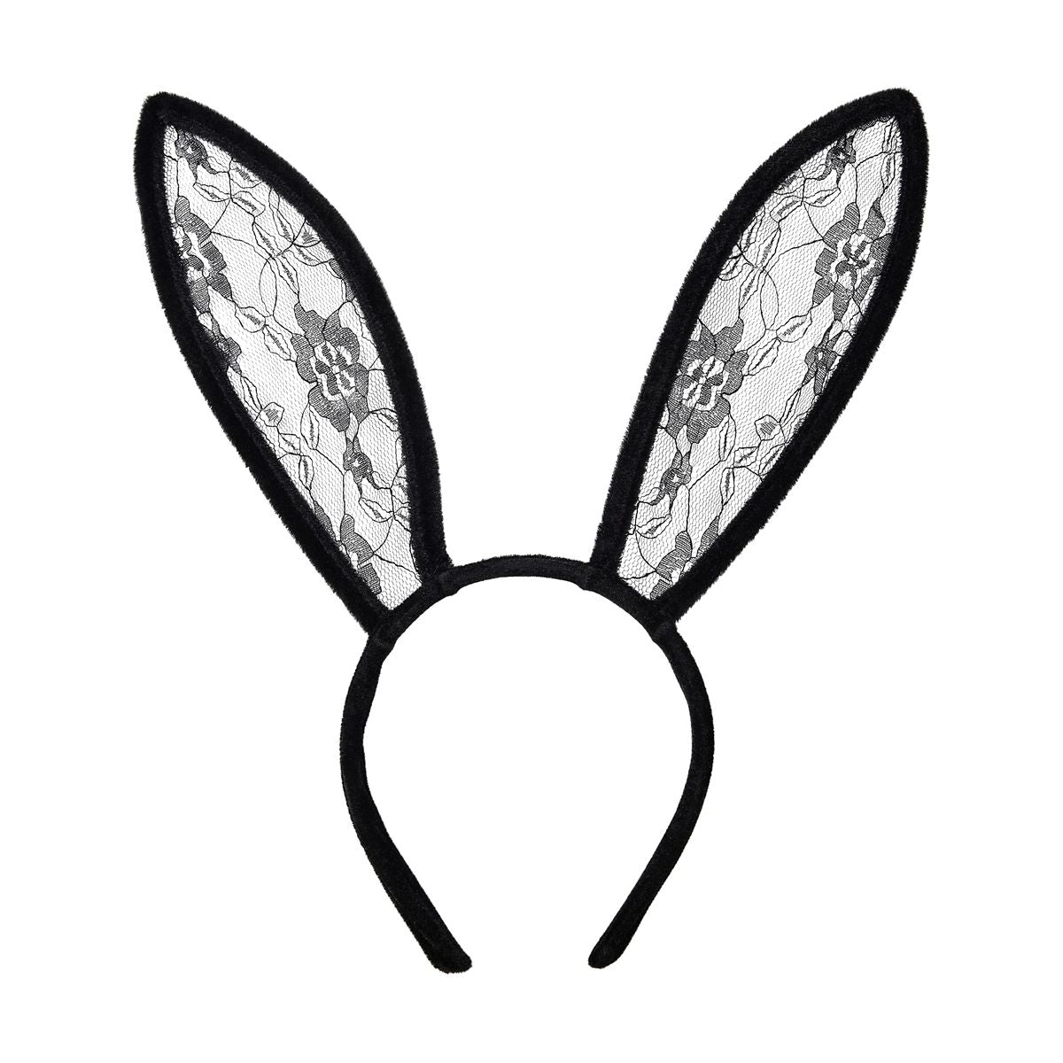 Black Lace Bunny Ears BLACK