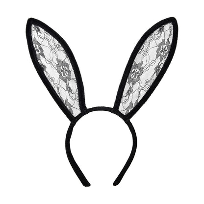 Black Lace Bunny Ears BLACK