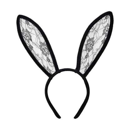 Black Lace Bunny Ears BLACK