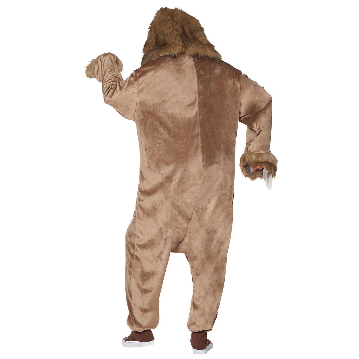 Adult Faux Fur Sloth Jumpsuit TAN