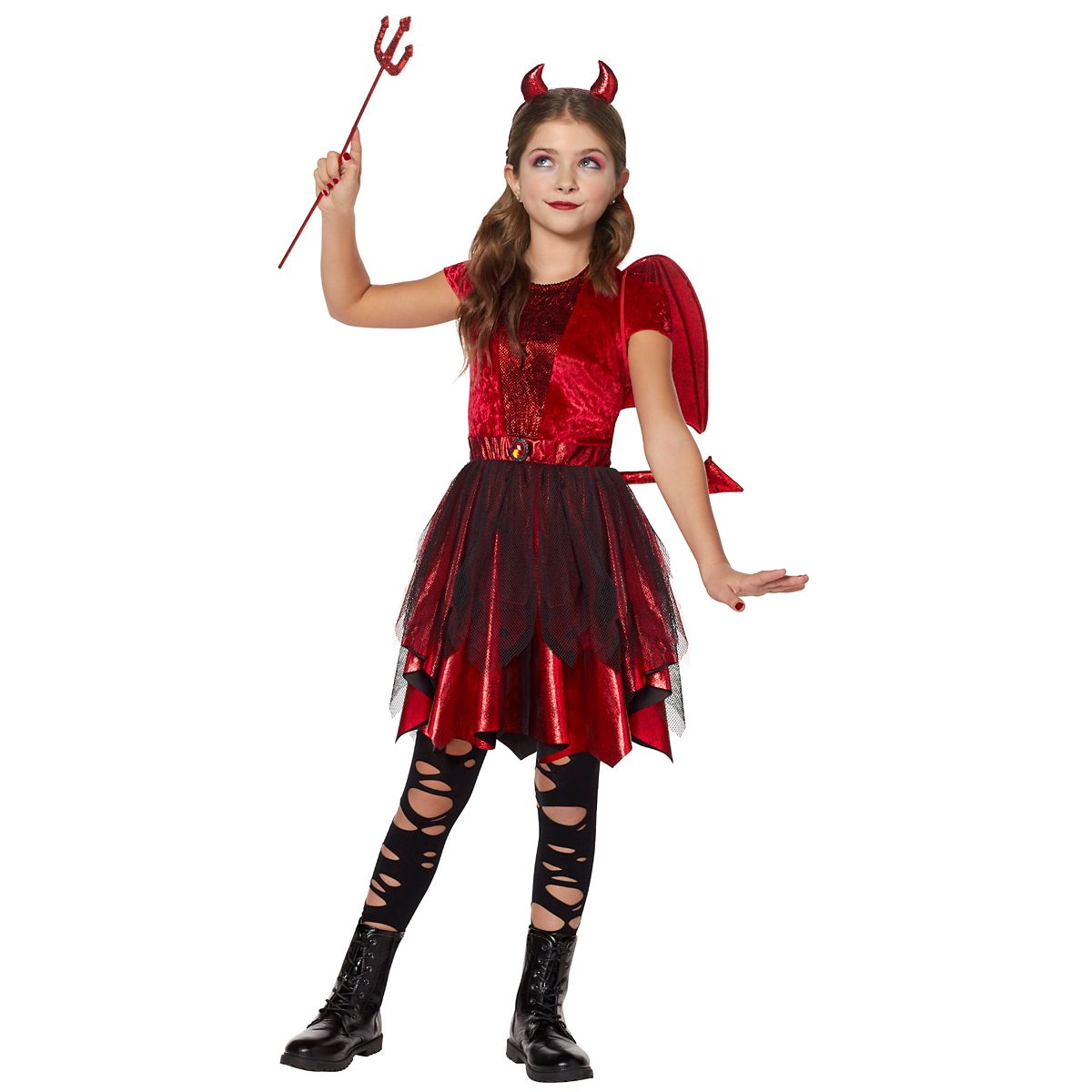 Kids Devil Costume BLACK AND RED