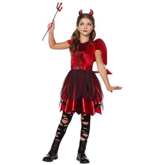 Kids Devil Costume BLACK AND RED