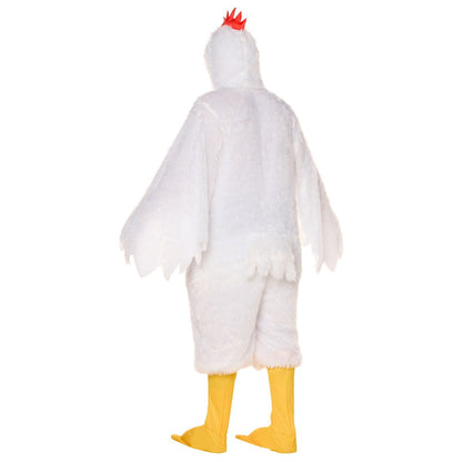 Adult Chicken Jumpsuit Costume WHITE