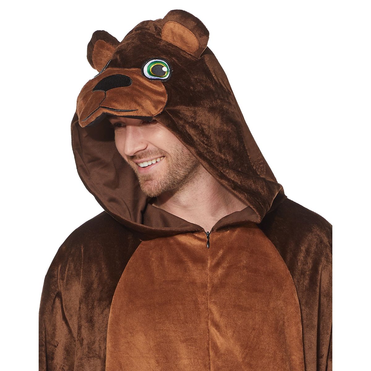 Adult Bear Jumpsuit Costume BROWN