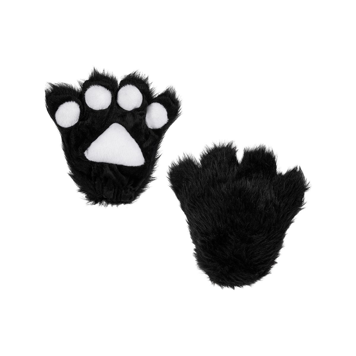 Furry Mitten Paws BLACK