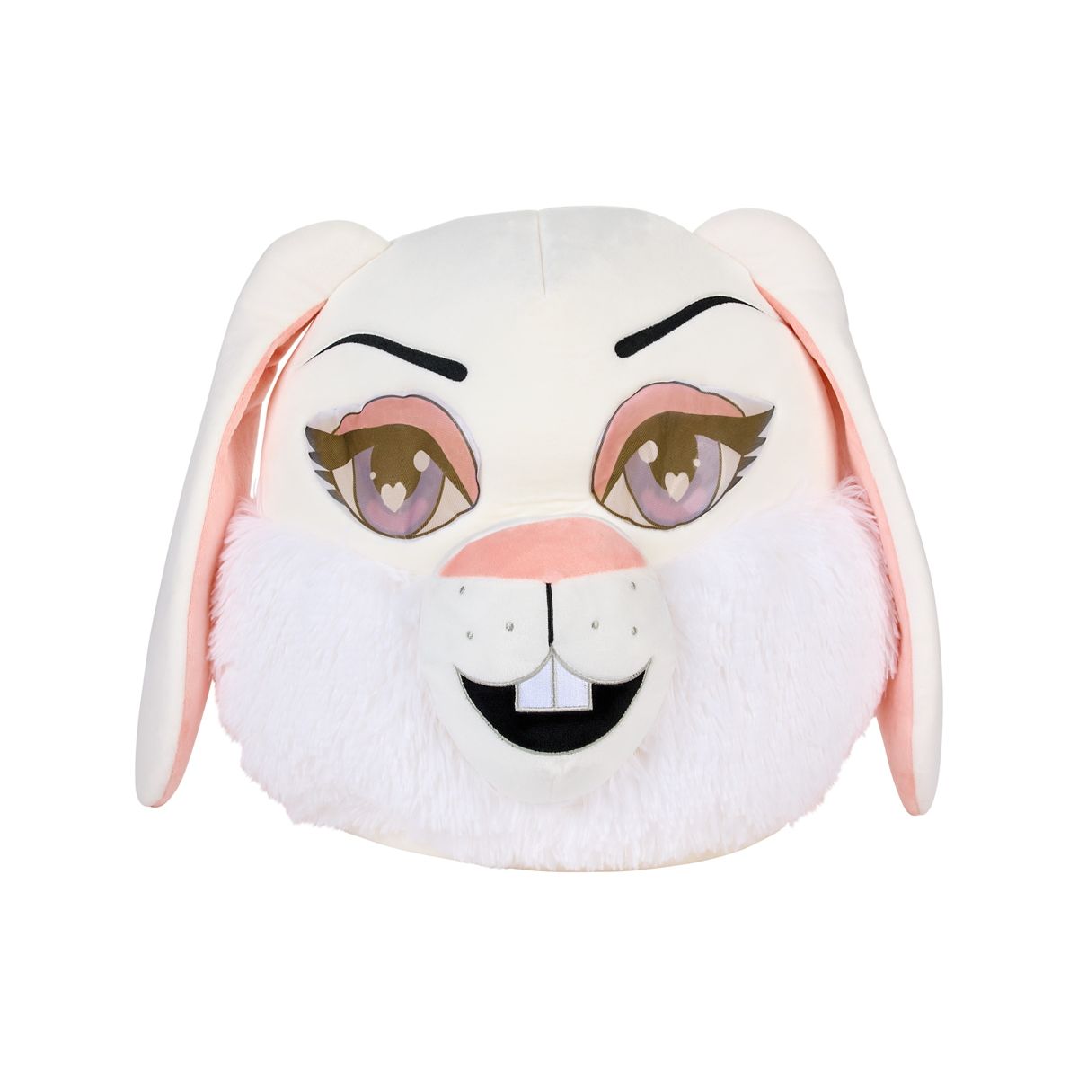 White Bunny Furry Mask BLACK AND WHITE