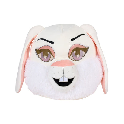 White Bunny Furry Mask BLACK AND WHITE