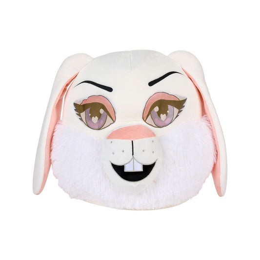 White Bunny Furry Mask BLACK AND WHITE