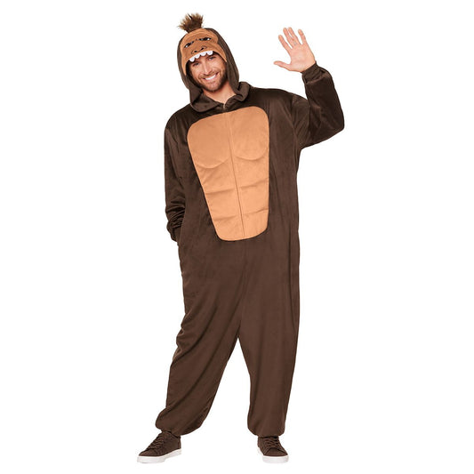 Adult Sasquatch Jumpsuit BROWN