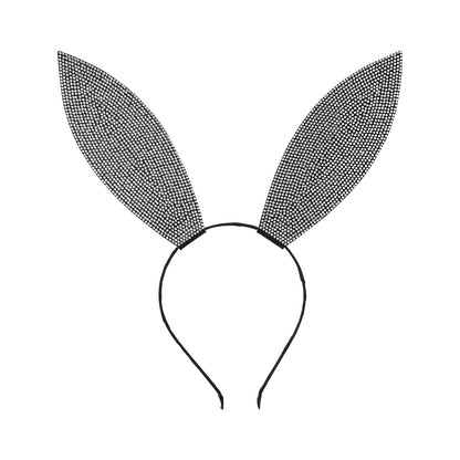 Rhinestone Bunny Ears BLACK