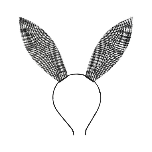 Rhinestone Bunny Ears BLACK