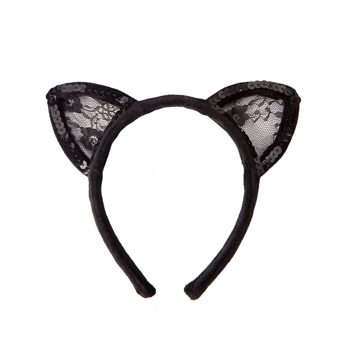 Black Lace Cat Ears BLACK