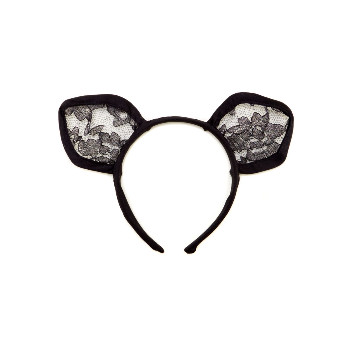 Black Lace Cat Ears BLACK