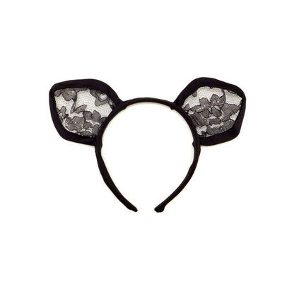 Black Lace Cat Ears BLACK