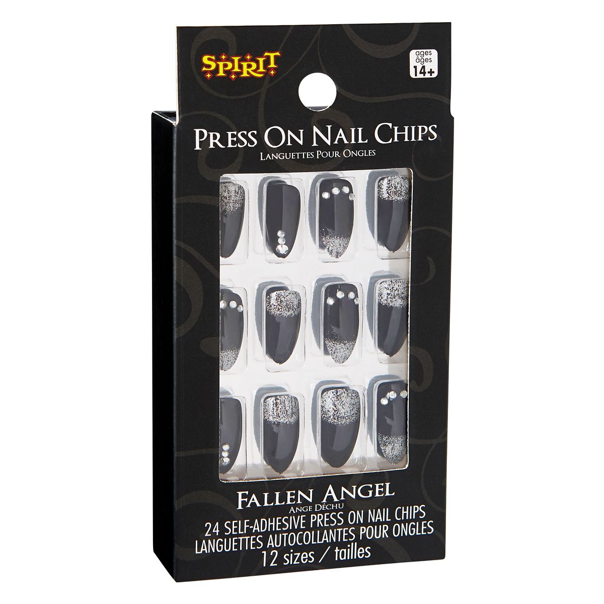 Fallen Angel Press-On Nails BLACK