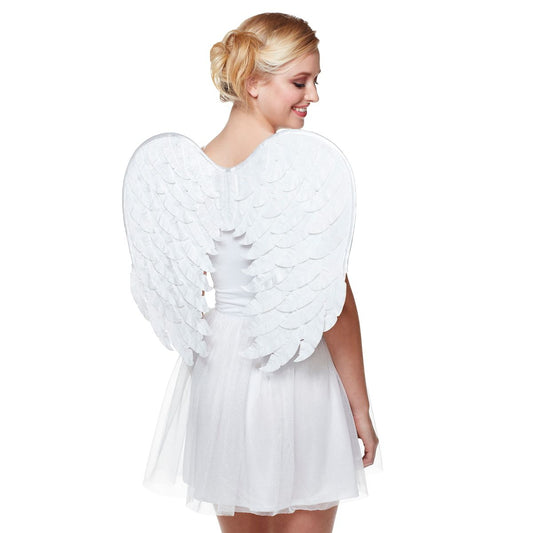 White Velvet Angel Wings WHITE