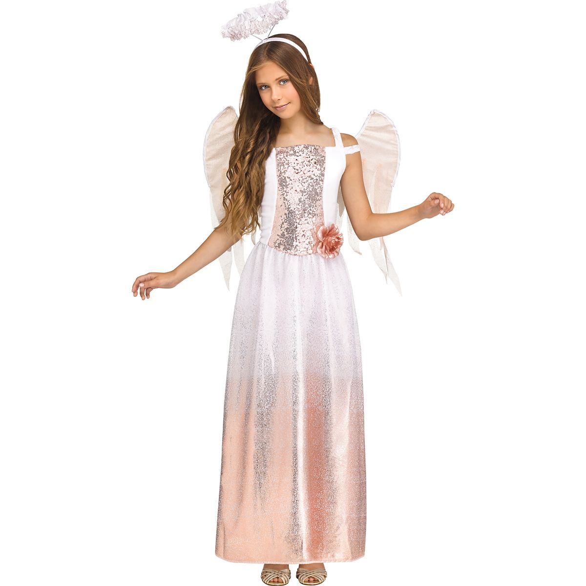Kids Rose Gold Angel Costume ROSE GOLD