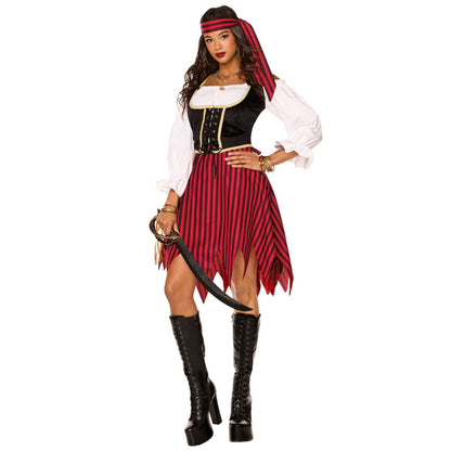 Adult Buccaneer Beauty Pirate Costume RED