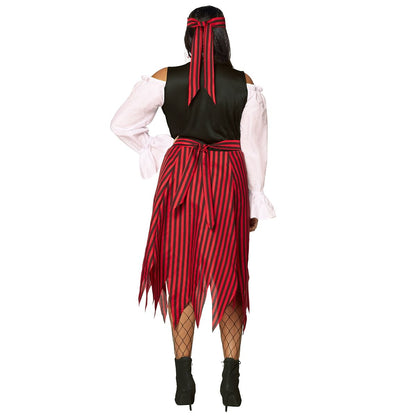 Adult Buccaneer Beauty Pirate Costume RED