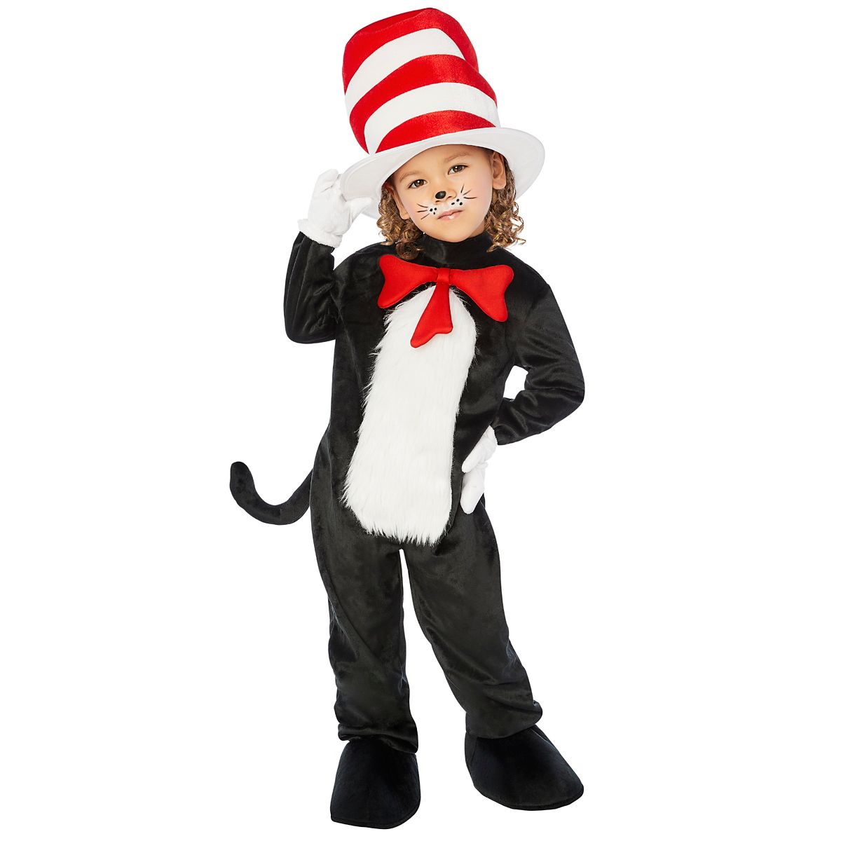 Toddler Cat in the Hat Jumpsuit Costume – Dr. Seuss RED
