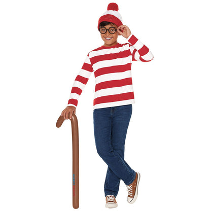 Kids Where's Waldo Costume Kit RED AND WHITE