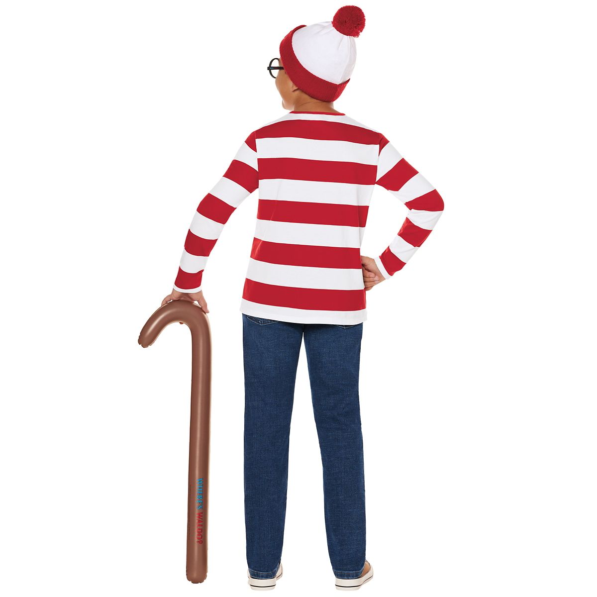 Kids Where's Waldo Costume Kit RED AND WHITE