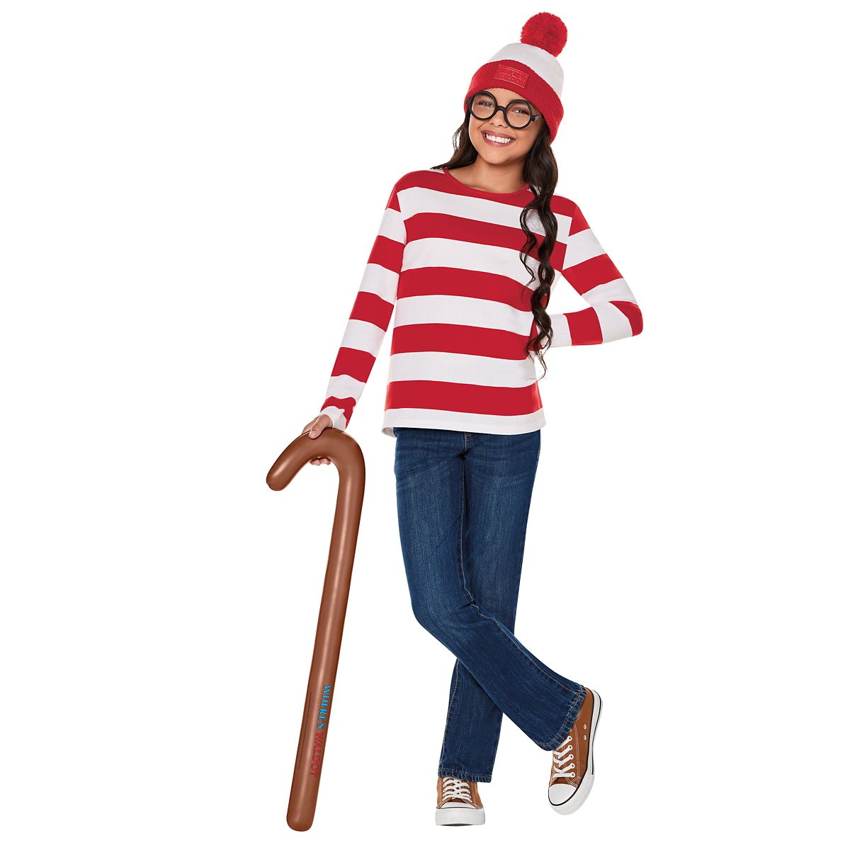 Kids Where's Waldo Costume Kit RED AND WHITE