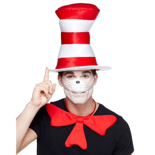 Cat in the Hat Top Hat Deluxe - Dr. Seuss RED AND WHITE