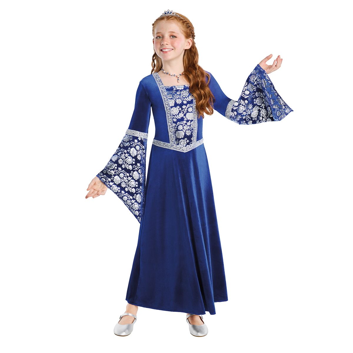 Kids Blue Medieval Dress Costume BLUE