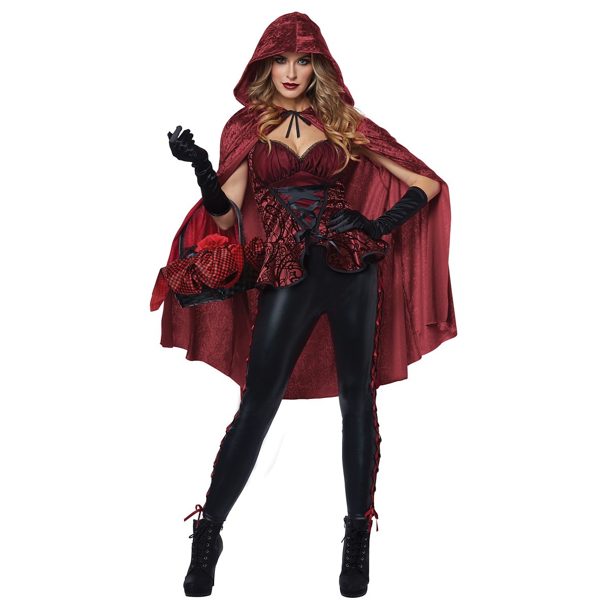 Adult Big Bad Red Costume BLACK AND RED