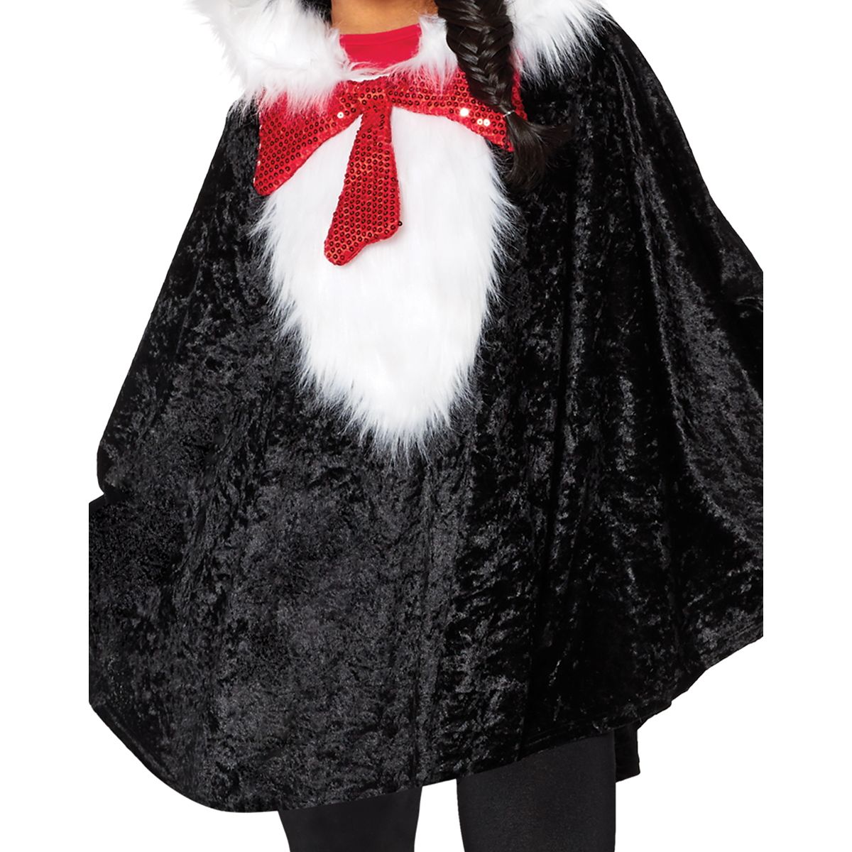 Cat In The Hat Poncho - Dr. Seuss BLACK AND WHITE