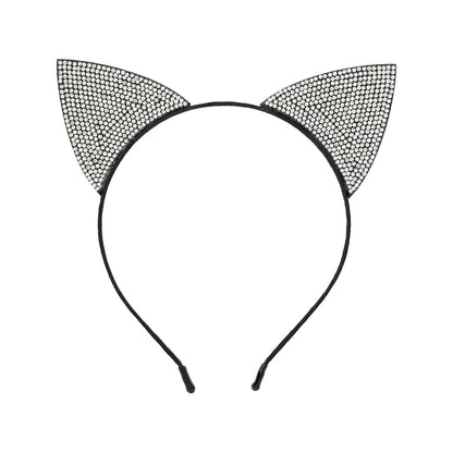 Rhinestone Cat Ears BLACK